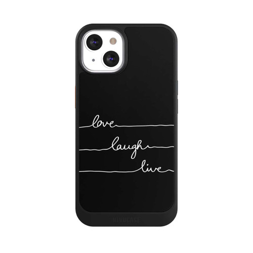 Apple iPhone 13 NIVOcore Love Laugh Live weiß/schwarz