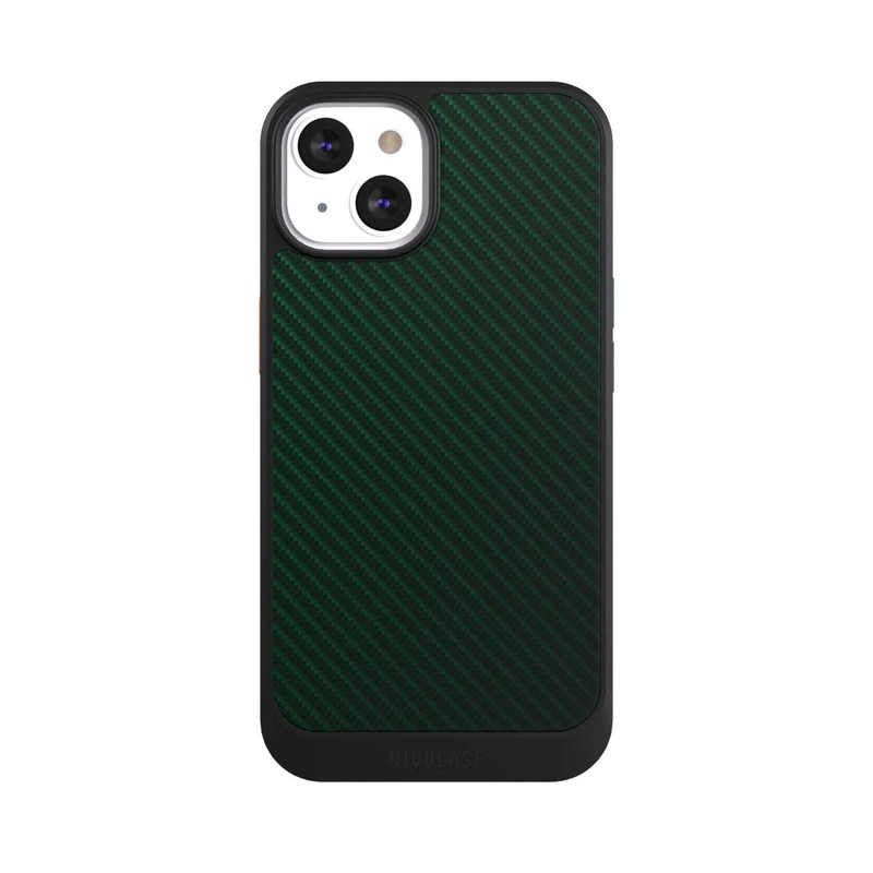 iPhone 13 NIVOcore Vert de course britannique Carbone