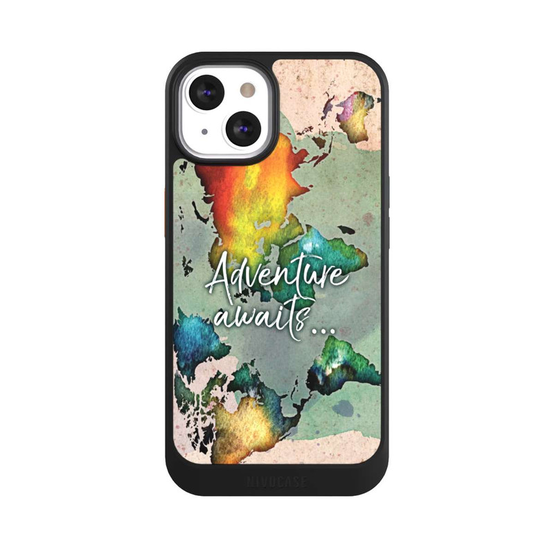 iPhone 13 NIVOcore Bunte Weltkarte
