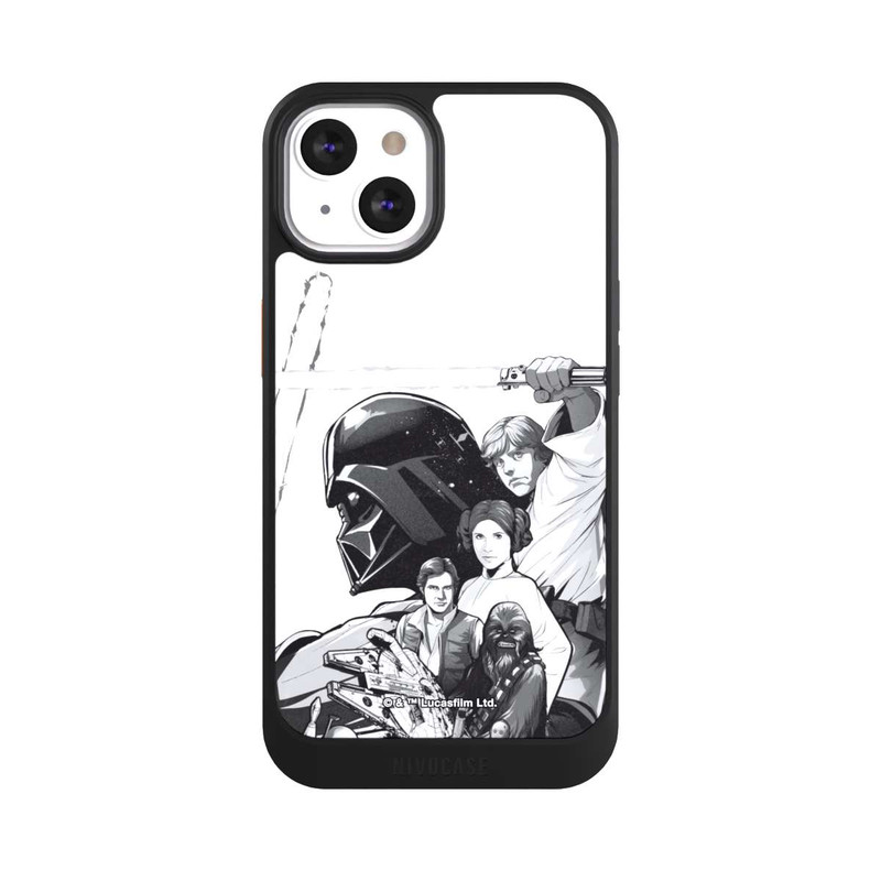 iPhone 13 NIVOcore StarWars Charaktere - Schwarz-Weiß