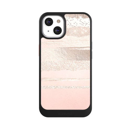 Apple iPhone 13 NIVOcore Glitzerschichten (Rosé/Silver) Glitterlook