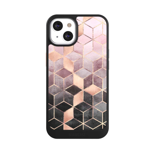Apple iPhone 13 NIVOcore Pink-grauer Farbverlauf Würfel Druck