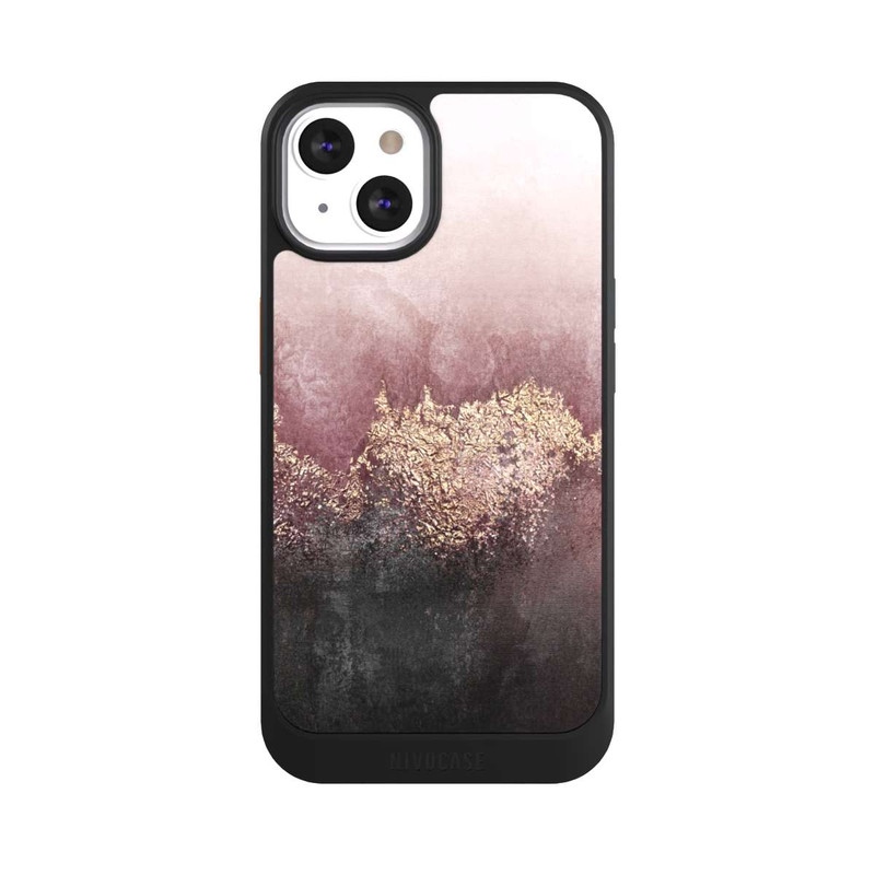 iPhone 13 NIVOcore Rosa Himmelsstaub Golddruck