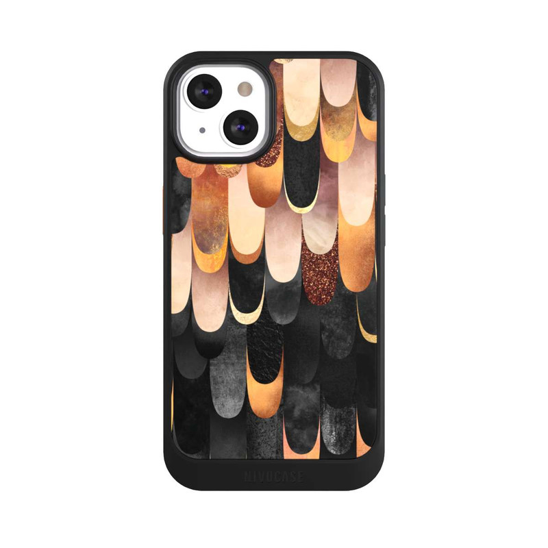 iPhone 13 NIVOcore Plumes Cuivre et Noir