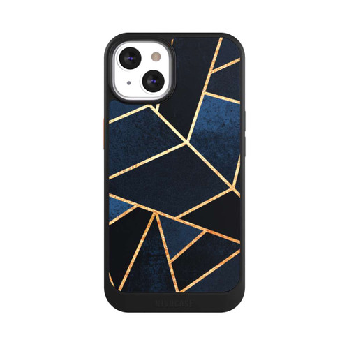 Apple iPhone 13 NIVOcore Navy Stein Golddruck