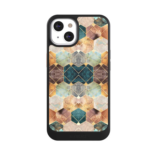 Apple iPhone 13 NIVOcore Naturfarbene Sechsecke und Diamanten