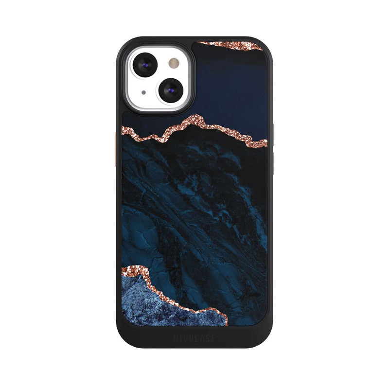 iPhone 13 NIVOcore Nacht Blau Marmor Landschaft