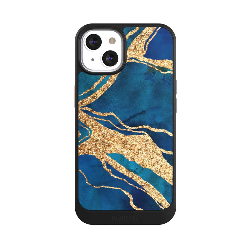 iPhone 13 NIVOcore Pierre précieuse Or Bleu