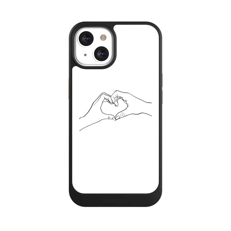 iPhone 13 NIVOcore Line Art mains d'amour