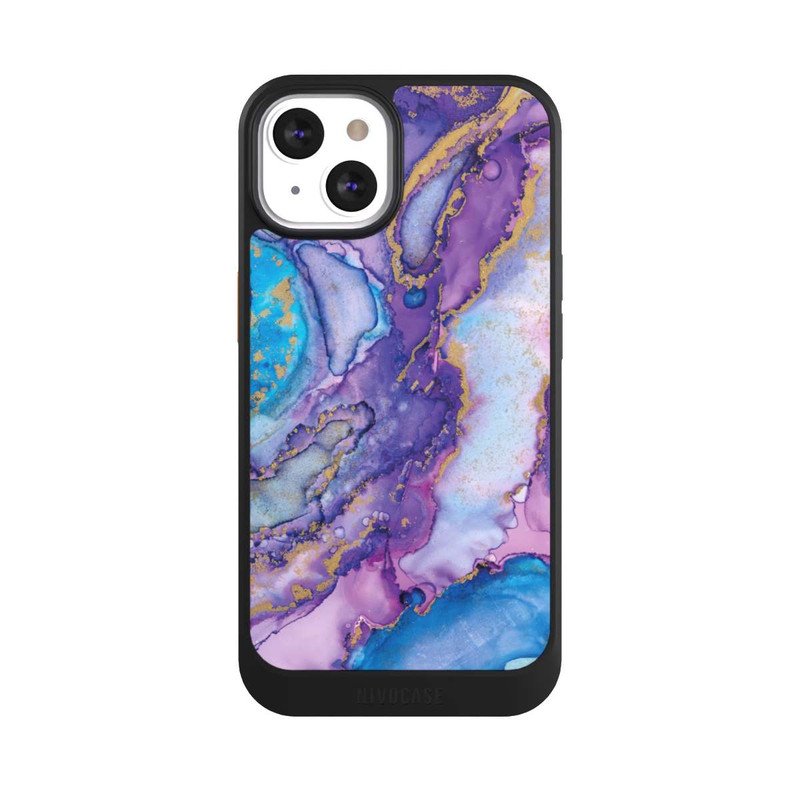 iPhone 13 NIVOcore Strudel lila und blau