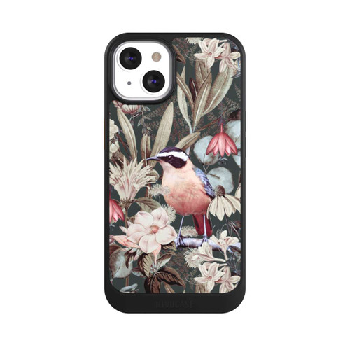 Apple iPhone 13 NIVOcore Orange Bird in Vintage Flower Pattern