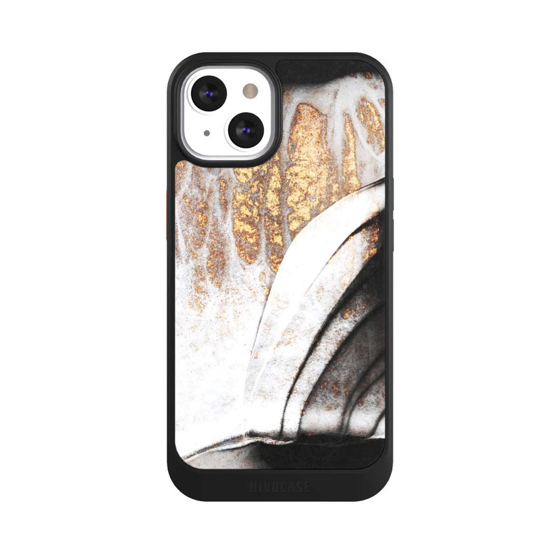 iPhone 13 NIVOcore Veines noires et dorées