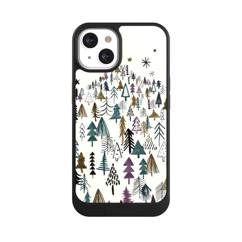 iPhone 13 NIVOcore Bergbäume Wald Lila