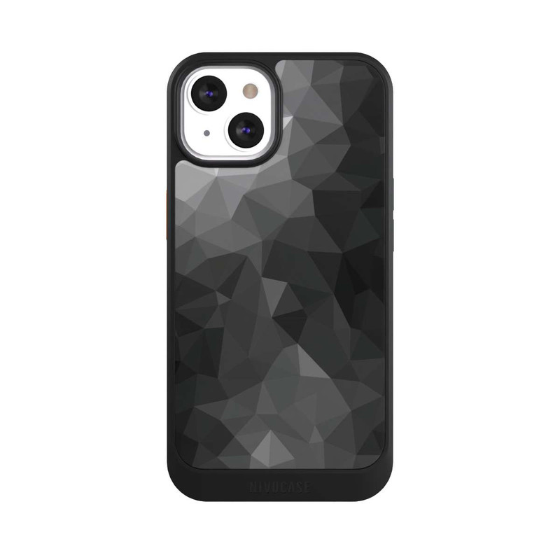 iPhone 13 NIVOcore Polygonales Mosaik Schwarz/Weiß