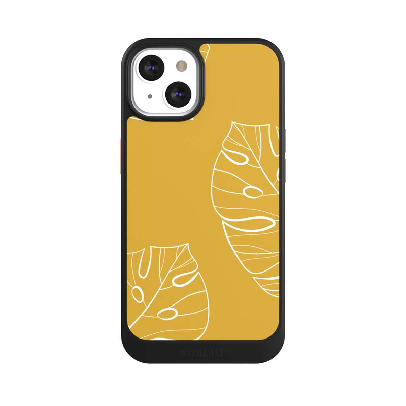 iPhone 13 NIVOcore Leaves Mustard Background