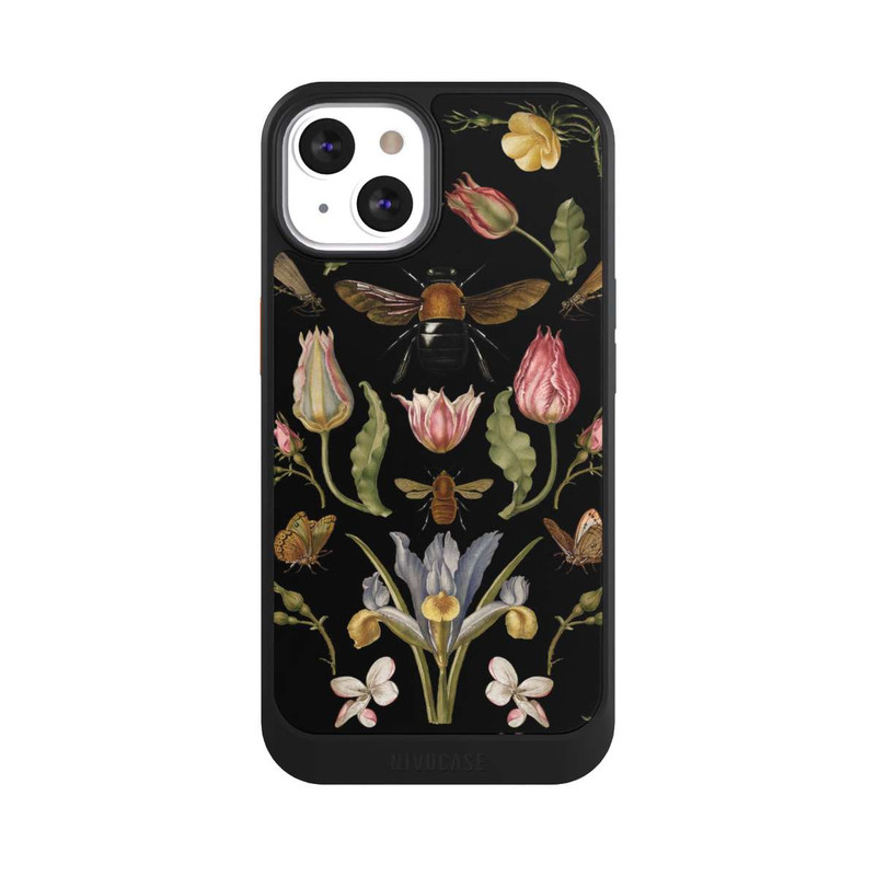 iPhone 13 NIVOcore Wildblumen und Biene Schwarz