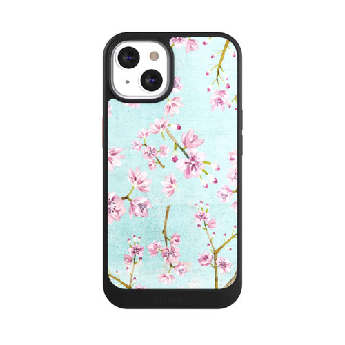 Apple iPhone 13 NIVOcore Cherry Blossom Twigs Pattern Light Blue