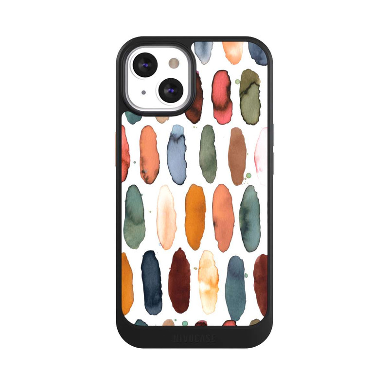 iPhone 13 NIVOcore Aquarellstriche aus mineralischem Terrakotta