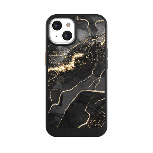 Apple iPhone 13 NIVOcore Dunkler Marmor Wirbel Goldoptik