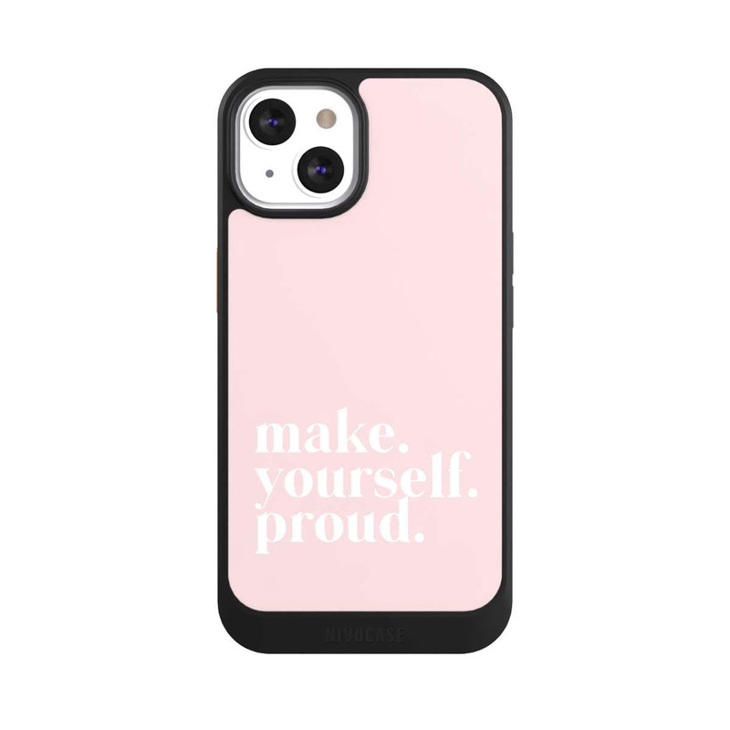 iPhone 13 NIVOcore Make Yourself Proud Zitat - Altrosa