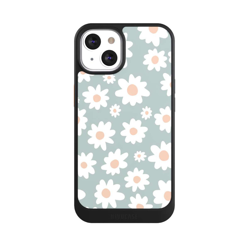 iPhone 13 NIVOcore Daisy Flower Seamless Pattern Green