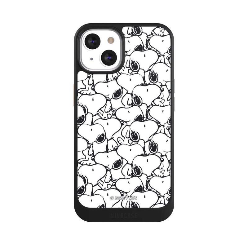 iPhone 13 NIVOcore Snoopy Pattern Noir & Blanc