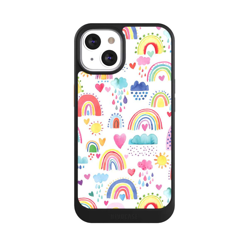 iPhone 13 NIVOcore Lovely Rainbows Multi Red