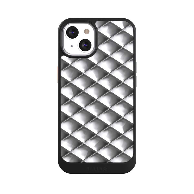 iPhone 13 NIVOcore Glamour Silver Squares