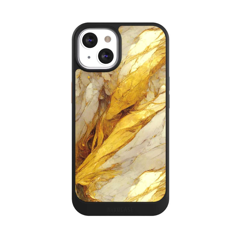 iPhone 13 NIVOcore Weiße Marmor-Golddruckschichten