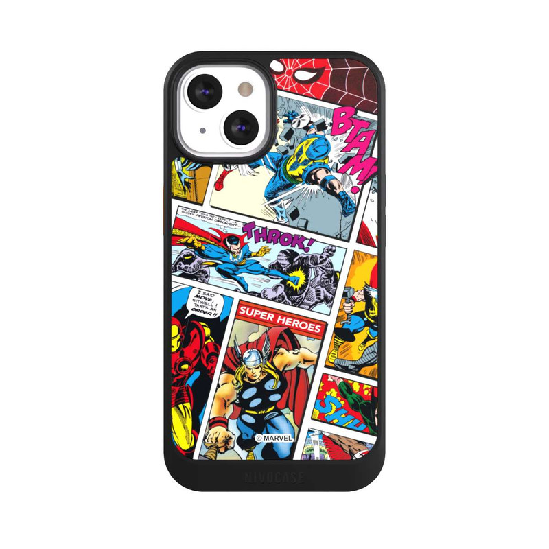 iPhone 13 NIVOcore Marvel Retro Comic Blue