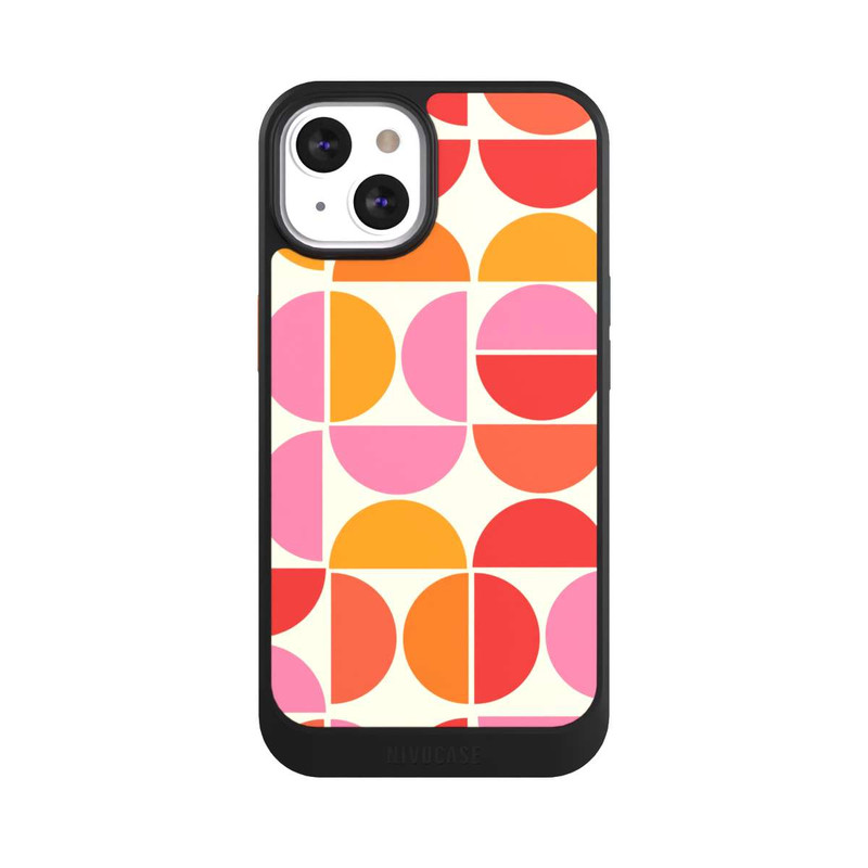 iPhone 13 NIVOcore Retro Trend Muster Orange