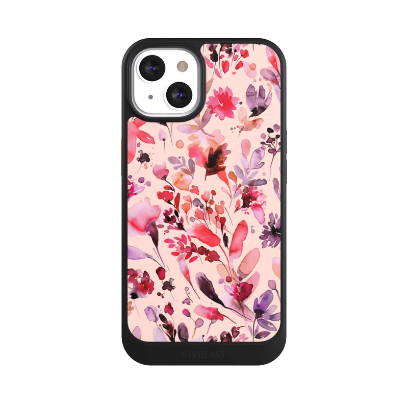 iPhone 13 NIVOcore Künstlerische Blumen Viva Magenta