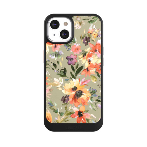 Apple iPhone 13 NIVOcore Malerische tropische Blumen Salbeigrün