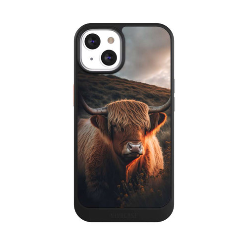 Apple iPhone 13 NIVOcore Vache Highland avec de grandes cornes avec IA