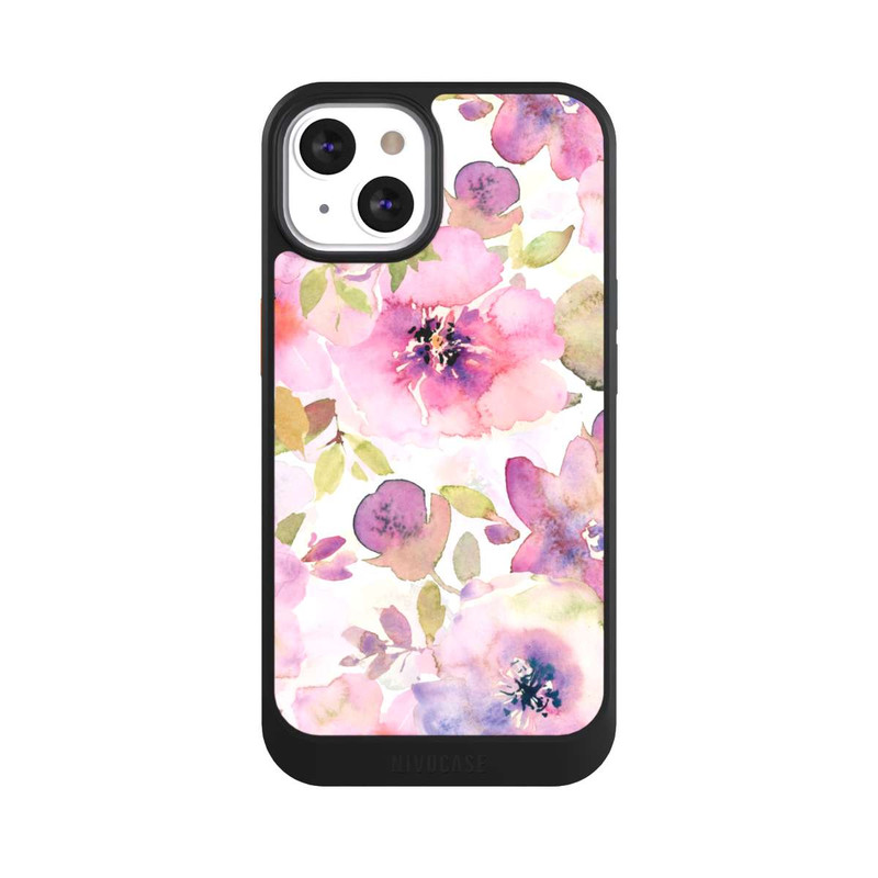 iPhone 13 NIVOcore Papier Peint Fleurs Roses