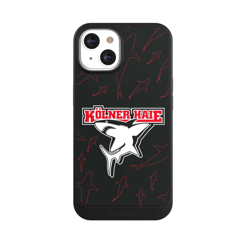 iPhone 13 NIVOcore Haie Muster Rot