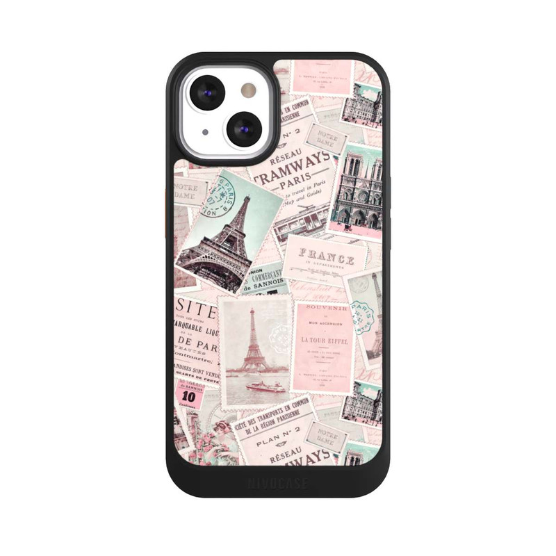 iPhone 13 NIVOcore Vintage Paris Postcards Pattern