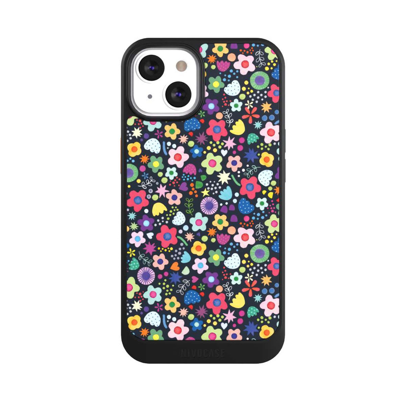 iPhone 13 NIVOcore Psychedelic Flowers Multi Black