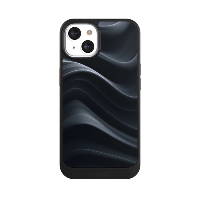 iPhone 13 NIVOcore Black Waves Texture