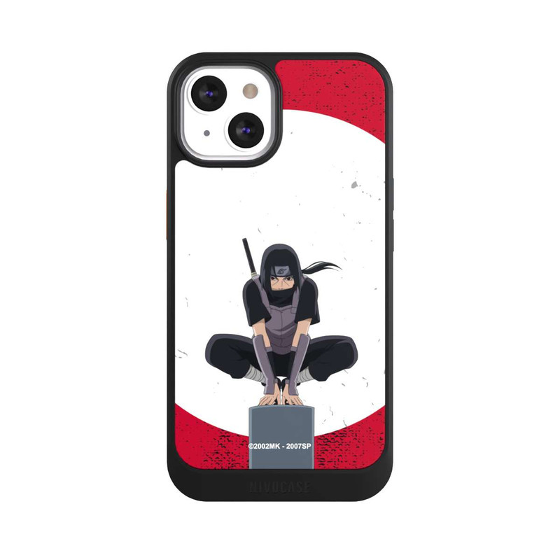 iPhone 13 NIVOcore Symbole Itachi Uchiha fond rouge