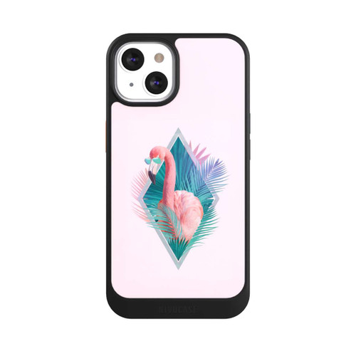 Apple iPhone 13 NIVOcore Tropical Leaves Flamingo