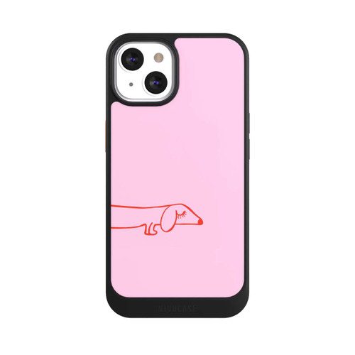 Apple iPhone 13 NIVOcore Dachshund Illustration Pink