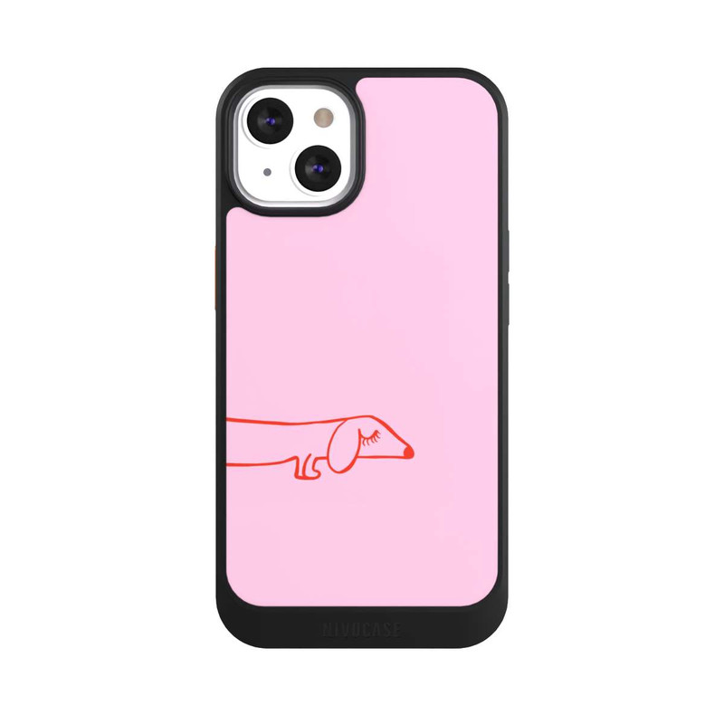 iPhone 13 NIVOcore Dachshund Illustration Pink