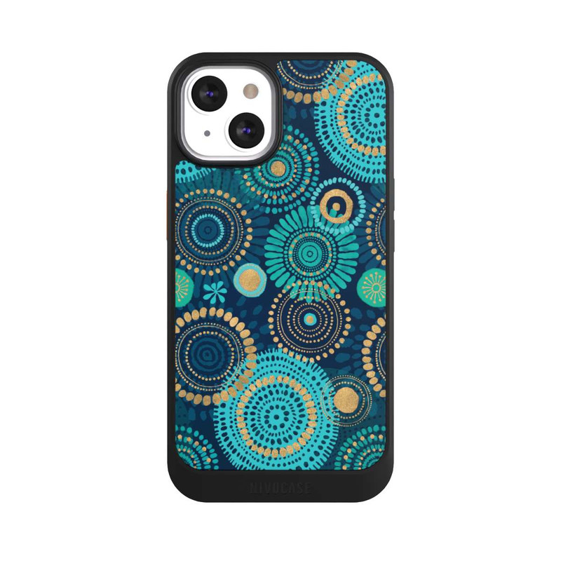 iPhone 13 NIVOcore Blockprint India Teal Gold