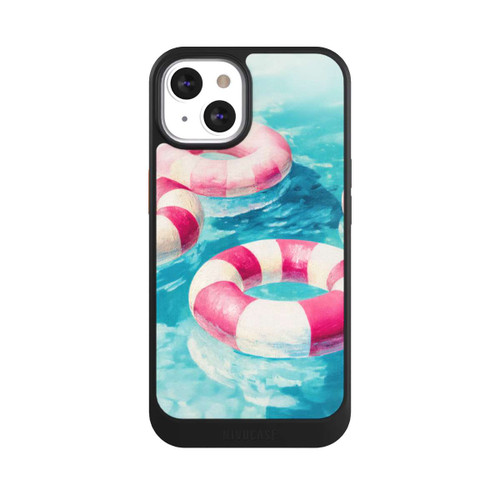Apple iPhone 13 NIVOcore Gestreifte Schwimmringe im Pool