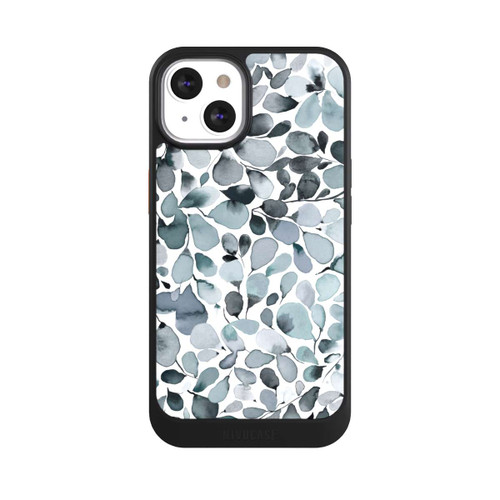 Apple iPhone 13 NIVOcore Eucalyptus Watercolor Leaves Grey