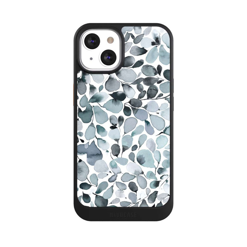 iPhone 13 NIVOcore Eucalyptus Watercolor Leaves Grey