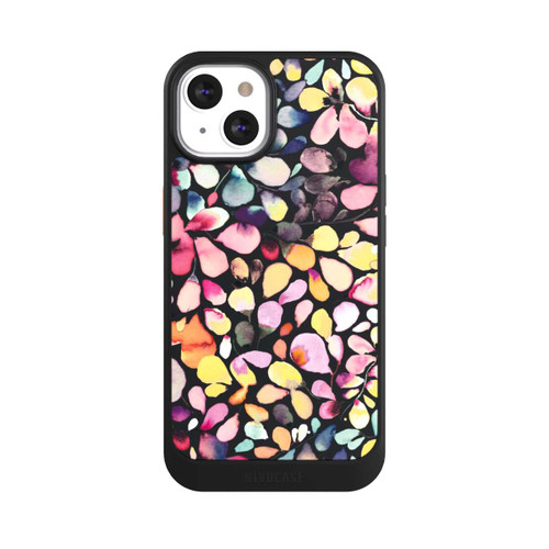 Apple iPhone 13 NIVOcore Eucalyptus Watercolor Leaves Black