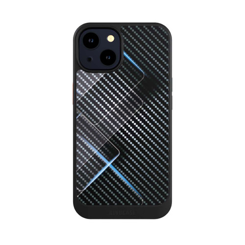Apple iPhone 14 NIVOcore Blaue Linien auf Karbon