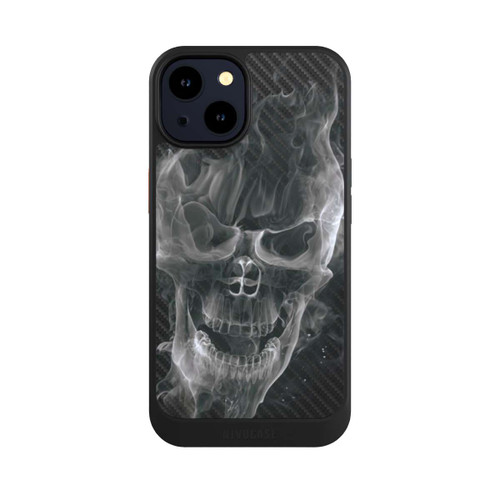Apple iPhone 14 NIVOcore rauchender Totenkopf Carbon